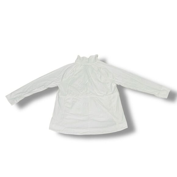 T by Talbots White Zip Up Sweater Women’s Size XL Long Sleeve Casual Jacket - Picture 4 of 12